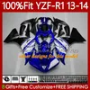 Carrozzeria per stampi a iniezione per YAMAHA YZF-R1 YZF R 1 1000CC YZF1000 13-14 Carrozzerie 97No.127 YZF R1 1000 CC 2013-2014 YZFR1 Shark Fish 13 14 YZF-1000 2013 2014 Kit carenatura OEM