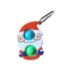 Boże Narodzenie wisiorek Push Bubble Decompression Zabawka Dzieci Elk Key Chain Santa Claus Finger Toys