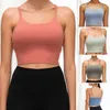 Elastic Sport Running Yoga Bra Women Breathable Solid Workout Fitness Gym Vest Padded Crop Tops Shockproof Sportswear Clothing