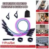 11 Pcs Resistance Bands Set Yoga Pull Rope Elastic Resistance Bands With Door Anchor Handles Ankle Straps And Carry Bag Expander H1026