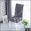 Chair Sashes Textiles Home & Gardenchair Ers Geometric Spandex Er Stretch Elastic Slipers Seat For Dining Room Kitchen Wedding Banquet El Dr