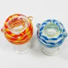 Colorful Swirl Cool Smoking 14MM 18MM Female Interface Joint Handmade Thick Glass Herb Tobacco Oil Rigs Waterpipe Hookah Bong Dabber Funnel Bowl High Quality DHL