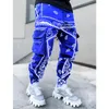 Mode straatkleding baanbroek voor mannen joggen hoge losse lading hip-hop print heren