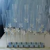 Atacado Muitos braços Clear Alto Cheater Crystal Candelabres Acrílico Candle Candle Table Table Tree Centerpieces Senyu677