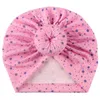 Printing Beanie Cap Newborn Infant Baby Summer Fashion Cute Turban Hats Sweet Soft Elastic Caps for Toddler Girls Beanies Hair Accessories