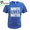 White Lives Matter Maglietta grafica nera con disegni divertenti e fantastici Camicie estive in cotone 100% Top basic 210629