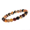 Natural Volcanic Stone Bracelets Bangles 8mm Women Beaded Strands Colorful 7 Chakra Yoga Balance Beads Buddha Prayer Elastic Bracelet Fashion Men Jewelry Gifts