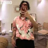 Top estivi da donna Harajuku Camicetta con colletto rovesciato Applicazioni Camicette a maniche corte con stampa animalier Camicie da donna streetwear femminili