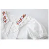 etnische stijl jurk geborduurde v-hals moeder-dochter ouder-kind moeder en meisje matching kleding 210702