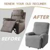 Split Style Recliner Cover Jacquard Tout compris Massage Lazy Boy Chair Covers Spandex Lounger Couch Slipcover Fauteuil 211207