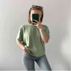 100% Cotton Candy Colors T Shirt Summer Women Loose Solid Tee Shirt Female Short Sleeve Tops Tees Causal O-Neck Basic T-Shirt G220228