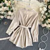 Autumn Shirt Women's Korean Fashion Simple Solid Color High Waist Thin Long Sleeve Clothing Casual Blouse Tops P568 210527