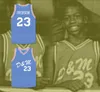 Maillot de basket personnalisé Allen Iverson # 23 cousu bleu tous les noms numéro taille S-4XL maillots de qualité supérieure
