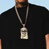 Collier avec pendentif Jus de grande taille pour hommes, bijoux Hip Hop Ice Out, 263h