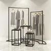 Hänger rack klädbutik display rack i ö skåp kvinnors butik horisontell bar järn konst298z