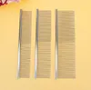 S/M/L Pet Double Row Comb Stainless Steel Lice Rake For Puppy Dog Cat Long Hair Shedding Groomings Brush SN5301