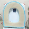 Badkamer Zitting Set Thicken Soft Coral Velvet Rainbow Color Rits Toilet Case Warm Waterdicht WC Potty Cover SWZ030