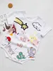 Baby Cartoon & Letter Pattern Romper SHE