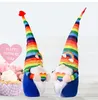 NEWRainbow Gnome Faceless Plush Christmas Decorations Dwarf Gift Figurines Toy Home Decoration Delicate LLF11207