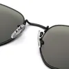 Moda Hexagonal Óculos de Sol Mens Óculos Do Sol Vintage Óculos De Proteção UV Lentes de vidro com pacote de couro superior