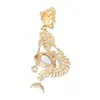 Halloween Schädel Brosche Frauen Broche Femme Mermaid Pin Crown Skeleton Kristall Unisex Gold Party Schmuck Geschenk Mode H1018