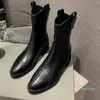 Boots Sexy Pointed Toe Cowboy Western Riding Women Back Zipper Square Heel De Mujer Winter Rubber Solid
