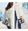 New Fashion Korea Style Small Square Ladi Tote Snake Pattern Shoulder Cross Body PU Leather Woman Hand Bag