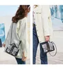 Ny Mode Korea Style Small Square Ladi Tote Snake Mönster Shoulder Cross Body PU Läder Kvinna Handväska