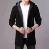 Jackets masculinos Novo suéter masculino etono inverno grossa quente cardigã longa homem com capuz casaco macho cardigan jaqueta de camisola casual 022023h