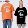 Tshirts Harajuku Motion Duck Short Sleeve Tees Shirts Streetwear Hip Hop Fashion Casual Cotton Loose T-Shirt Mens Tops 210602