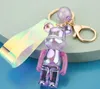 Acrylic Symphony Bear Keychain Robot Bear Key Accessories Bag Car Pendant Handbag Wholesale Jewelry cute gift Women girl