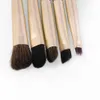 Partihandel 5PCS / Set Makeup Brushes Set Powder Blush Foundation Make Up Tools Kit Beauty Tool med Gold Tube