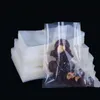 Förvaringspåsar 100st CLEAR NYLON VACUUM BAG Open Tople Tätning Tear Notch Socker Plastmutter Bönor Spice Dog Food Tea Pouches