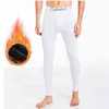 Long Johns Hommes Sous-vêtements thermiques en polaire mince Gardez des leggings chauds Taille M à 3XL 211110