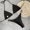 Seksowne bikini kobiety 2 -częściowy zestaw strojów kąpielowych cekinowa diamentowa kąpiel Kąpiec Summer Beach Triangle Swimsuit Kobieta