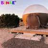 Outdoor brown color igloo garden house inflatable bubble dome tent transparent lawn hotel for backyard entertaiment