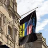 DHL Ukraine-Flagge, 90 x 150 cm, „I Stand with Support Ukraine Home“, Gartenflagge aus Polyester mit Messingösen