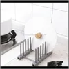 Servicio de limpieza Gardenplastic Bowl Plate Rack Tapa Desmontable Dish Drain Storage Racks Home Organizatier Holders Suministros de cocina Gris Blanco