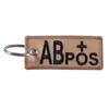 Blodtyp Keychain A + B + AB + O + POSITIV POS A- B- AB- O Negative KeyTag Tactical Militär Nödmodell Kedja G1019