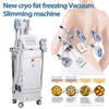 Cryolipolysylbantningsmaskin med 5 Cryo Handtag Dubbelhaka Avlägsna fettfrysning 40kHz Cavitation RF Lipolaser Body Sculpting Utrustning