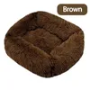 Hundbäddar House Sofa Square Cotton Plush Mat XL 20cm För Små Medium Dogs Stora Labradors Cat House Husdjur Säng Drop 210915