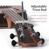 Batking Acoustic Electric Ukulele Blackwood Uke/Truss Rod z EQ Sponge Bag