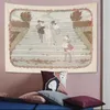 Tapestries Mooie tuin Achtergrond achtergrond Doek Ins Stijl Lay -out Wall Decoratie Rental Room Dormitory Slaapkamer Bedide Tapestry Home Decor