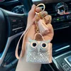 Keychain Carro de moda Chave Pingente Creative Bonito Diamante Couro Coruja Moeda Bolsa Fone de Ouvido Saco Chaveiro Chaveiro Atacado G1019