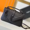 Top Qulity Women Bag Handtas vierkant vet Loulou keten Nieuw