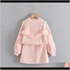 Sets Baby Clothing Baby Kids Maternity Drop Delivery 2021 2Piece Set Of Autumn And Winter Girl Top Fashionable Children Fashion Sweater Pullo