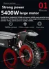 Strong Power Off-Road Electric Scooter 11 tum 60V 5600W Vuxen Höghastighet Dual Drive Facing Vehicle