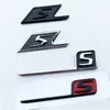 Badge S brillant noir rouge argent pour Mercedes AMG SAMG E63S C63S GLC63S GLE63S, emblème de style de voiture, autocollant de réaménagement du coffre, 4474692