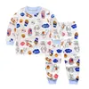 Tuonxye Kids Pijama Infantil детей мультфильм экскаватор Pajamas для мальчиков хлопок с длинным рукавом пижамы девушки домашняя одежда одежда PJS 21130