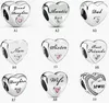 Femmes 925 Sterling Silver Charms Fit Pandora Bracelet Style Top Qualité Amour Série Love Style Amoureux Suspendus Perles Lady DIY Perles Avec Boîte D'origine